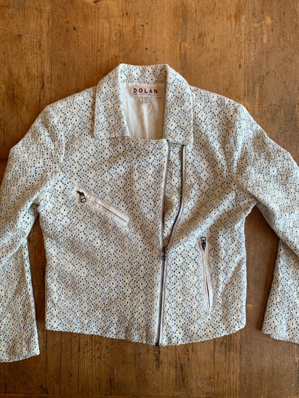 dolan Cotton Eyelet Moto Jacket